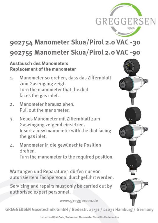 Manometer Skua/Pirol 2.0 VAC -30